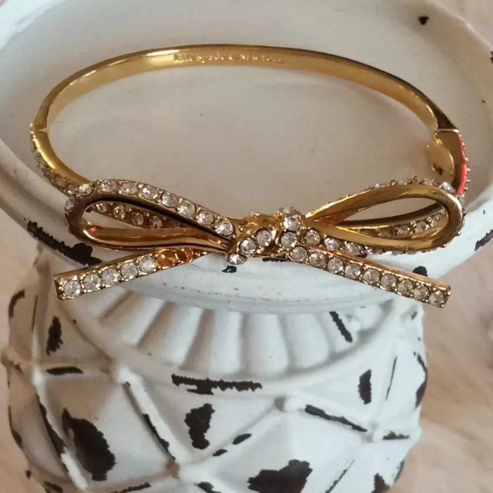💞KATE SPADE New York 💞bow hinged bungle
